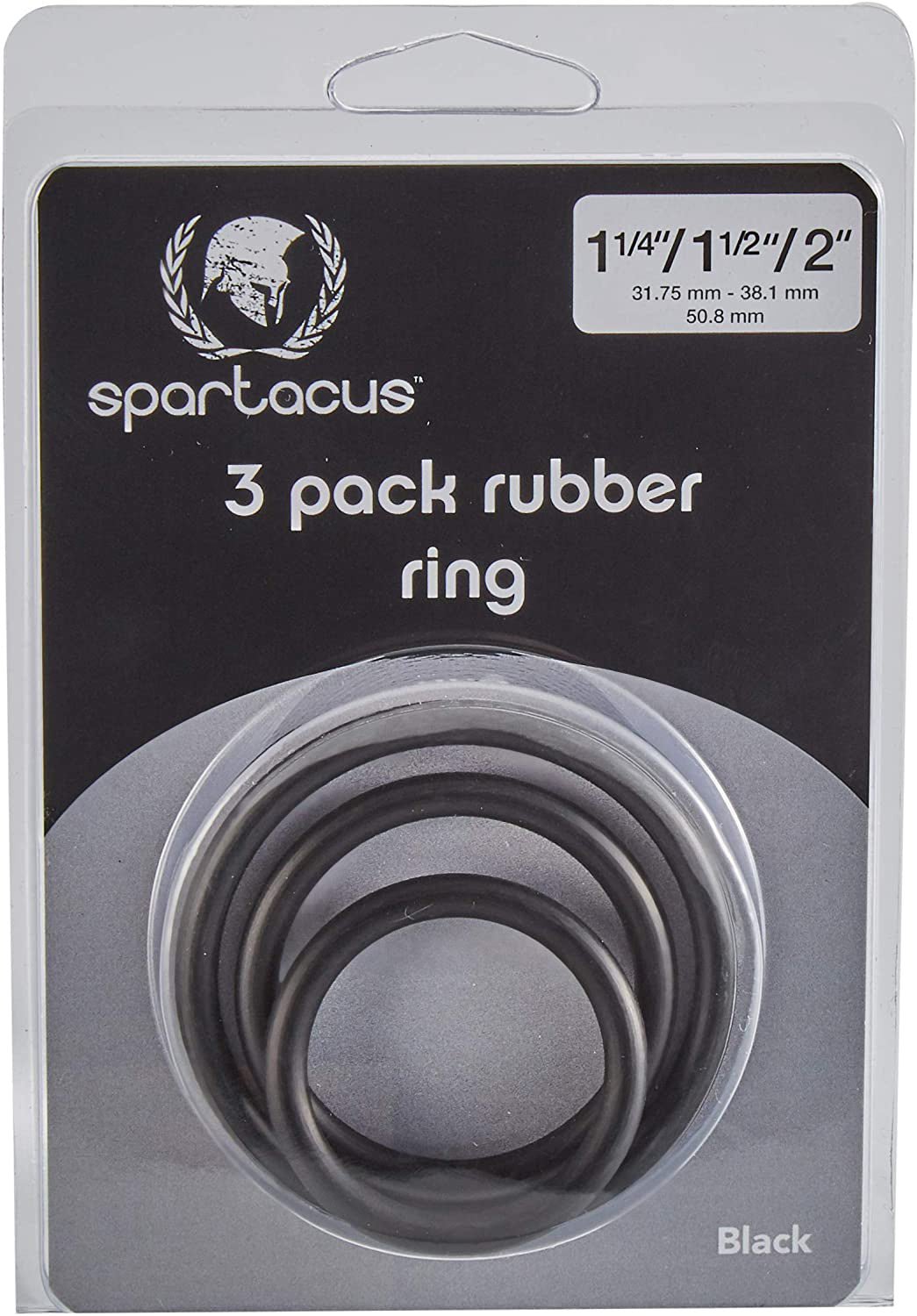 Rubber Cock Ring Set - Black BSPR-14