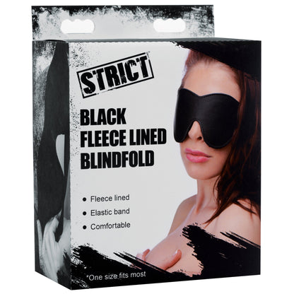 Black Fleece Lined Blindfold STR-AE924