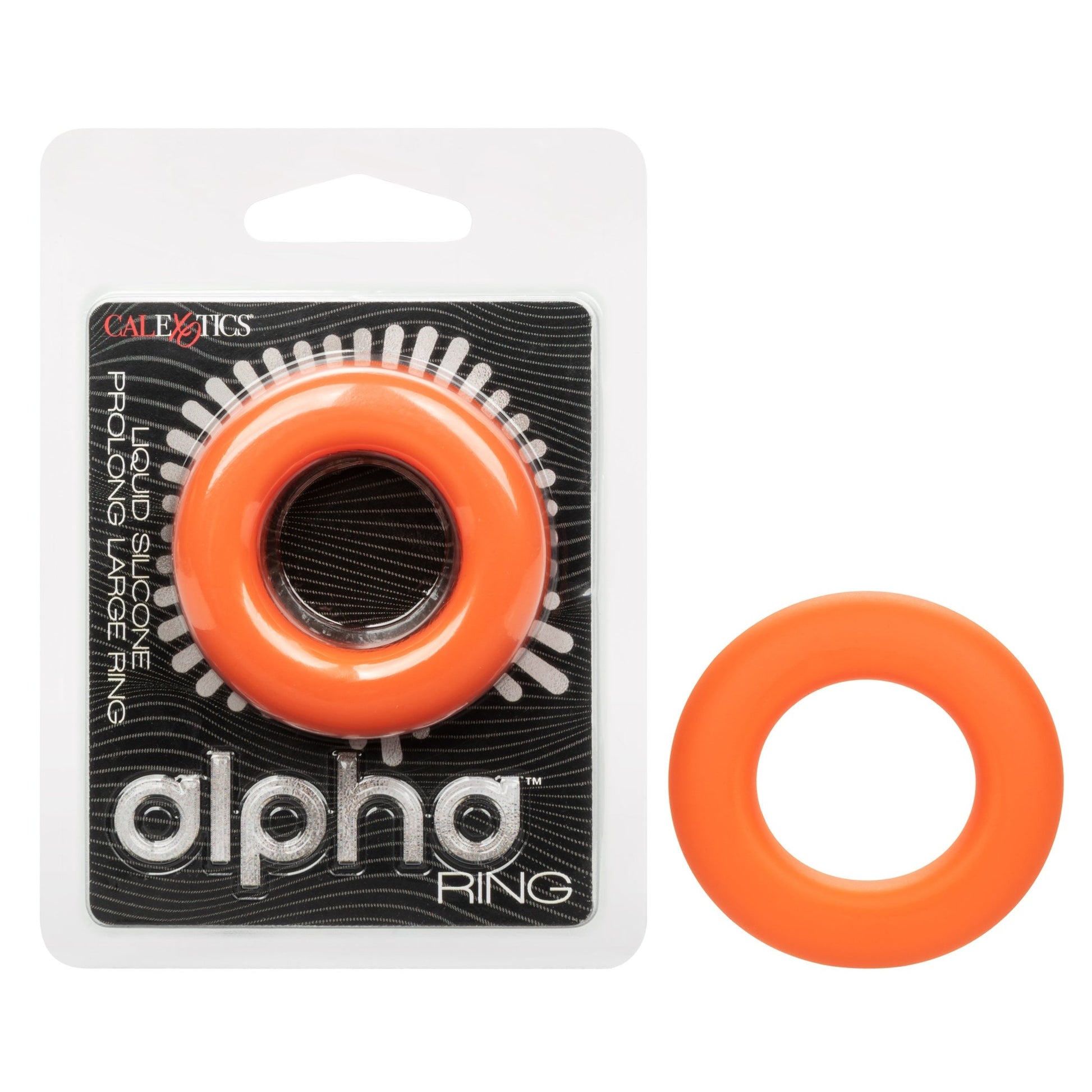 Alpha Liquid Silicone Prolong Large Ring - Orange SE1491552