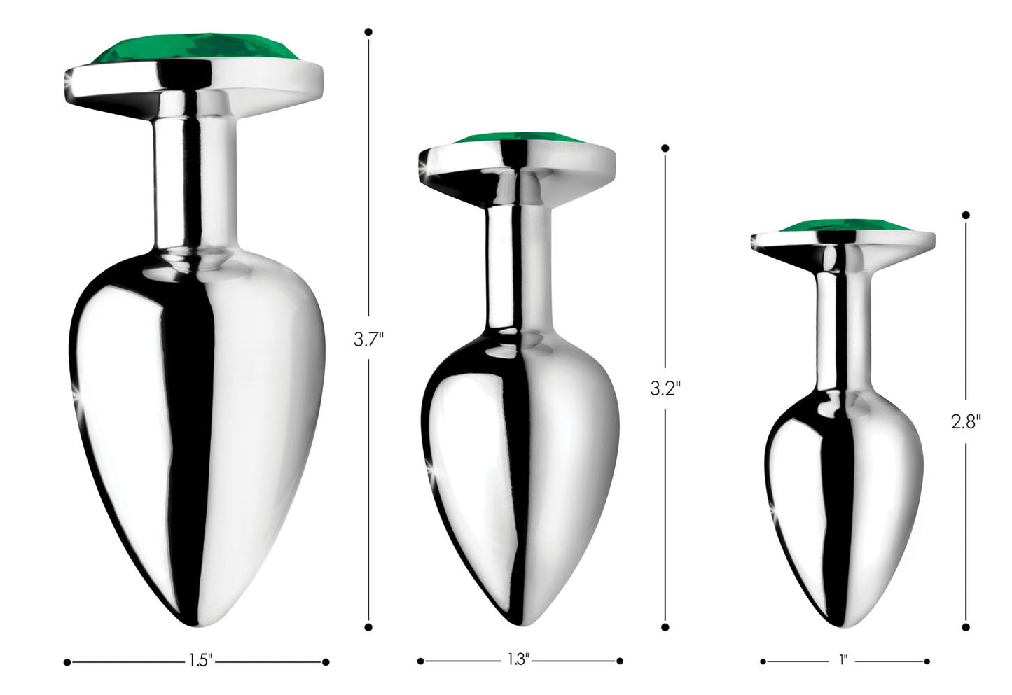 Emerald Gem Anal Plug Set BTYS-AG190