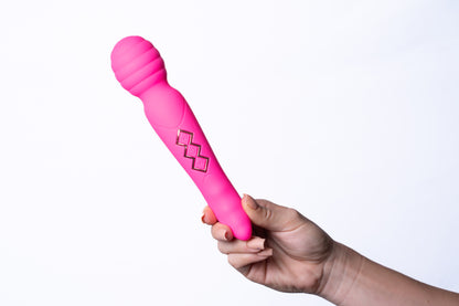 Zoe Twisty Dual Vibrating Pleasure Wand - Pink MTAV302-PK