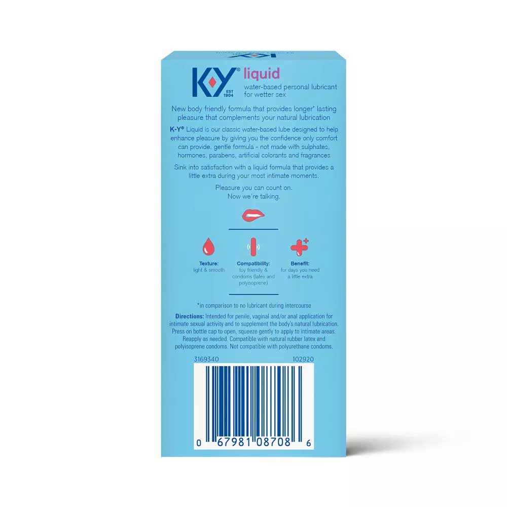 K-Y Liquid 2.5 Oz Bottle PM8708