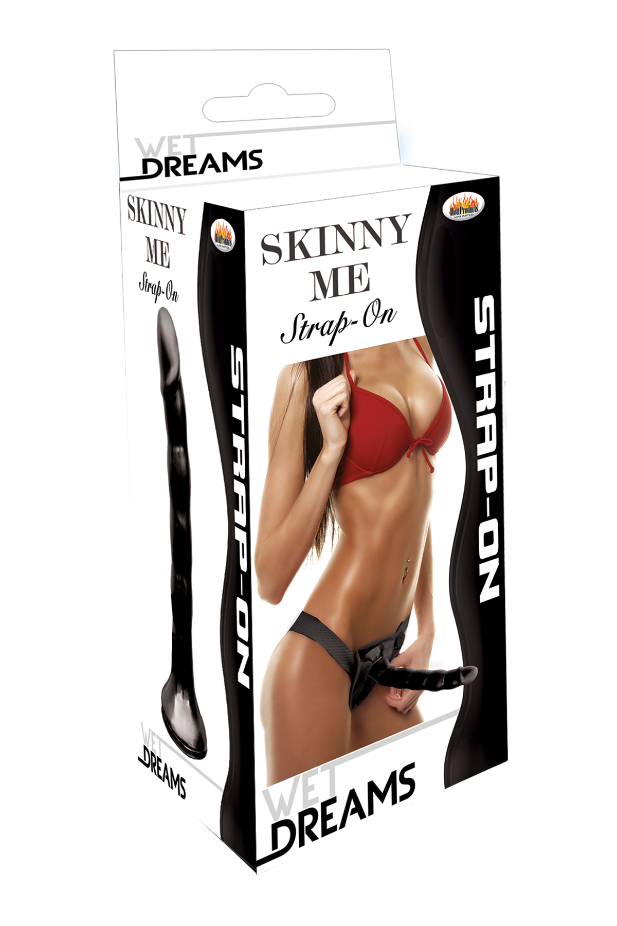 Wet Dreams Skinny Me Strap-on - Black HTP3048