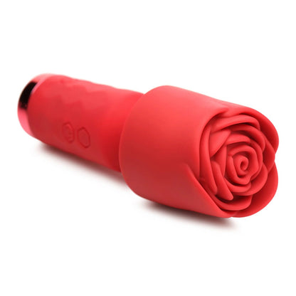 Pleasure Rose-Petite Mini Silicone Rose Wand - Red INM-AH339