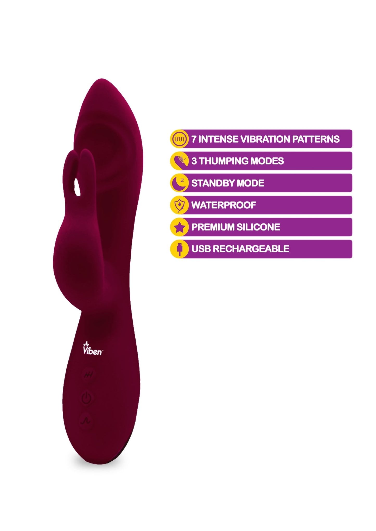 Pzazz - Ruby - Rechargeable Thumping Rabbit VB-75004