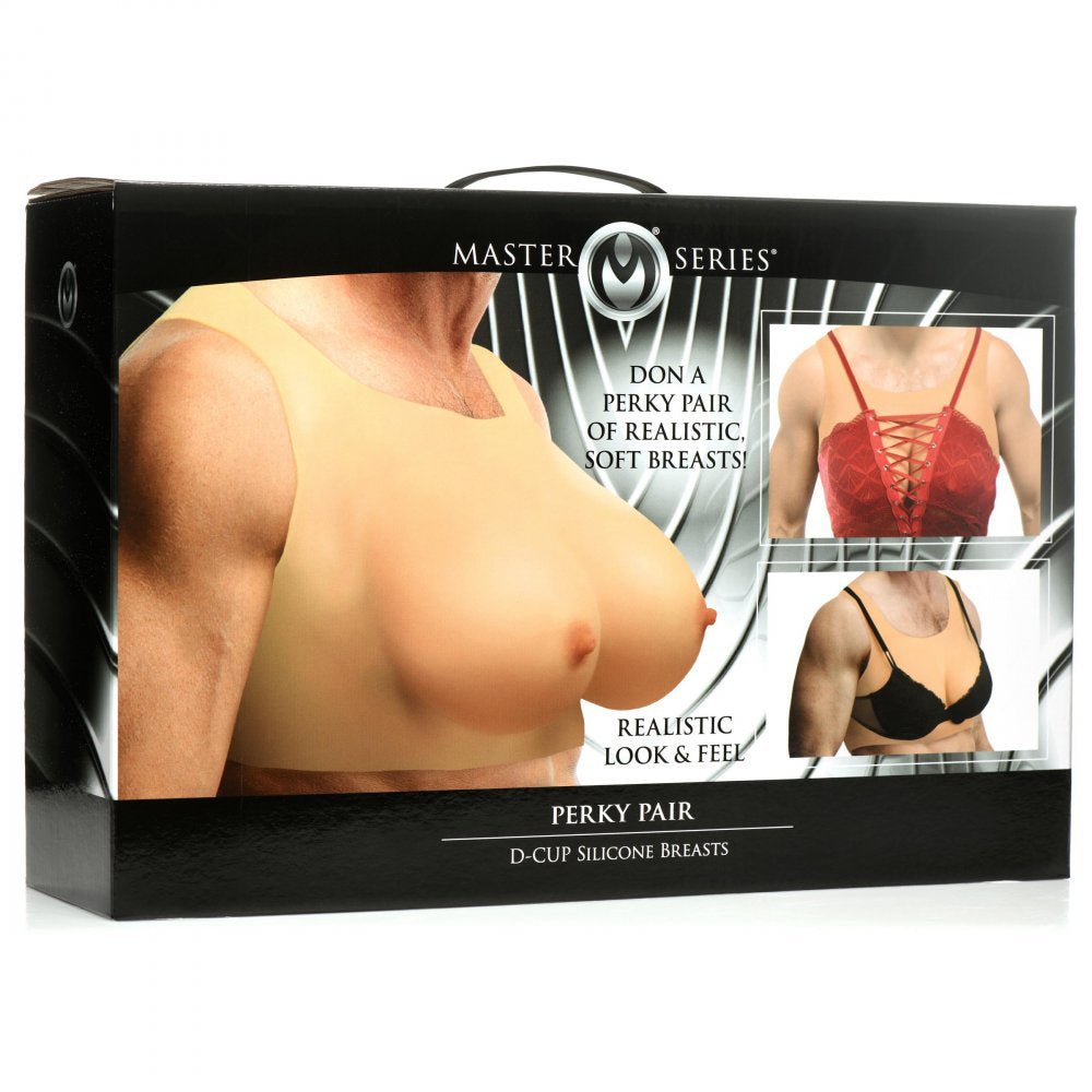 Master Series - Perky Pair D-Cup Silicone Breasts MS-AH075