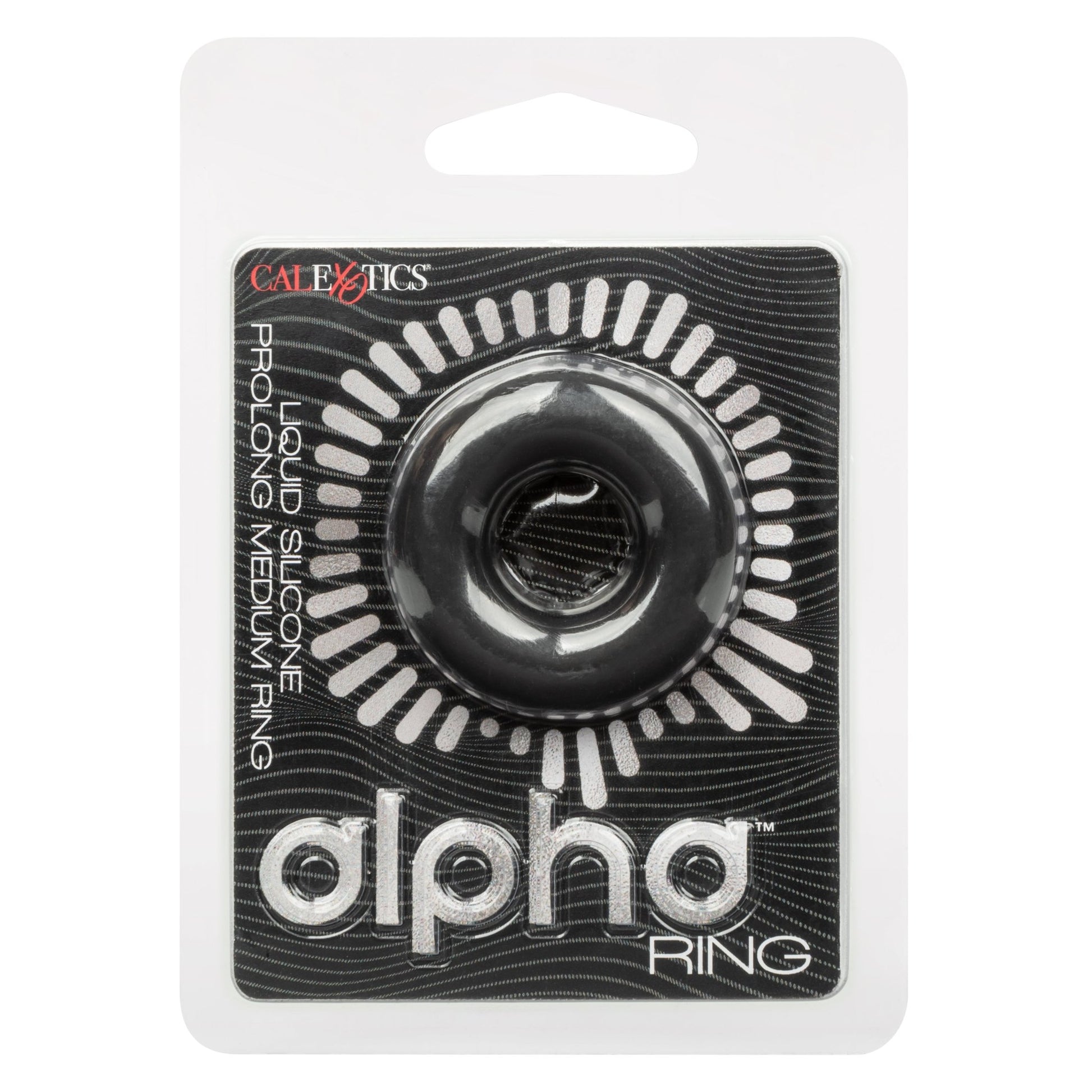 Alpha Liquid Silicone Prolong Medium Ring - Black SE1491502