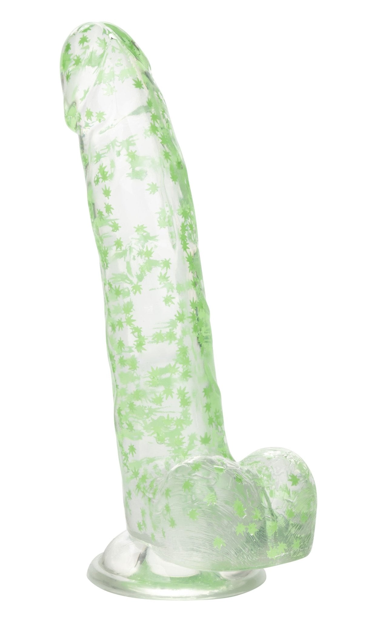 Naughty Bits I Leaf Dick Glow-in-the-Dark Weed  Leaf Dildo - Glow in the Dark SE4410643