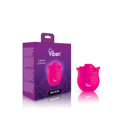 Zen Rose - Hot Pink - Handheld Rose Clitoral and Nipple Stimulator VB-75011