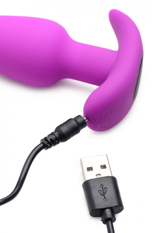 21x Silicone Butt Plug With Remote - Purple BNG-AG563-PUR