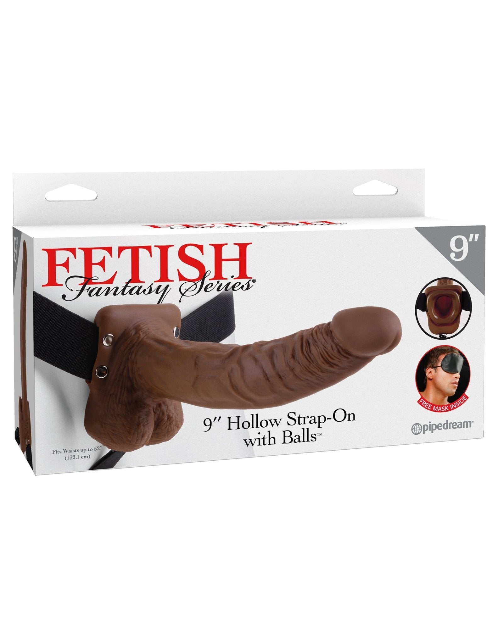 Fetish Fantasy Series 9-Inch Hollow Strap-on With Balls - Brown PD3374-29