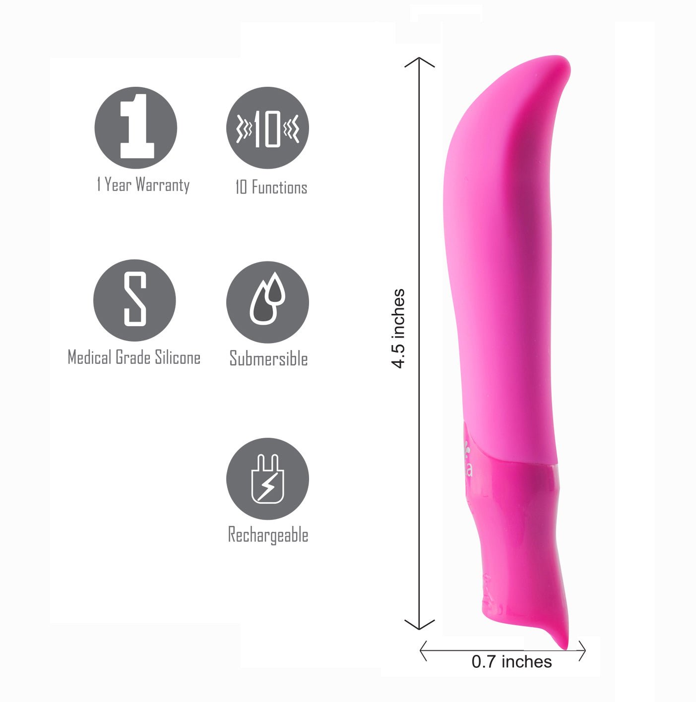 Maddie Silicone G-Spot Vibrator - Pink MTR307-P1