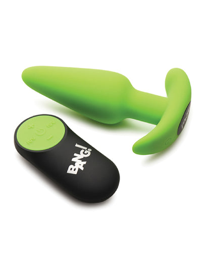 Glow in the Dark Butt Plug With Remote - Green BNG-AH459