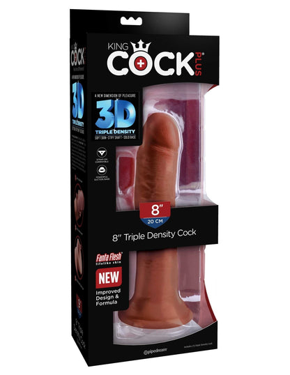 King Cock Plus Triple Density 8 Inch Cock - Brown PD5715-29