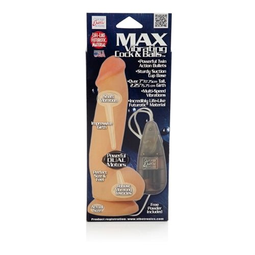 Max Vibrating Cock and Balls - Natural SE0157013