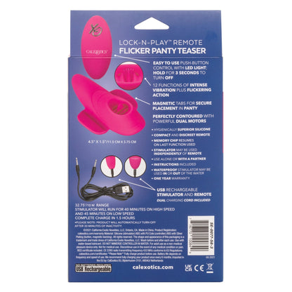 Lock-N-Play Remote Flicker Panty Teaser - Pink SE0077583