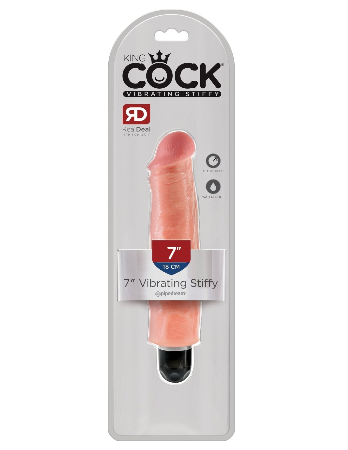 King Cock 7 Inch Vibrating Stiffy - Light PD5522-21