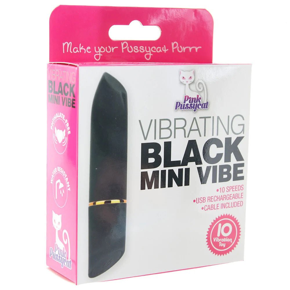 Pink Pussycat Vibrating Mini Vibe - Black CG-PPBM