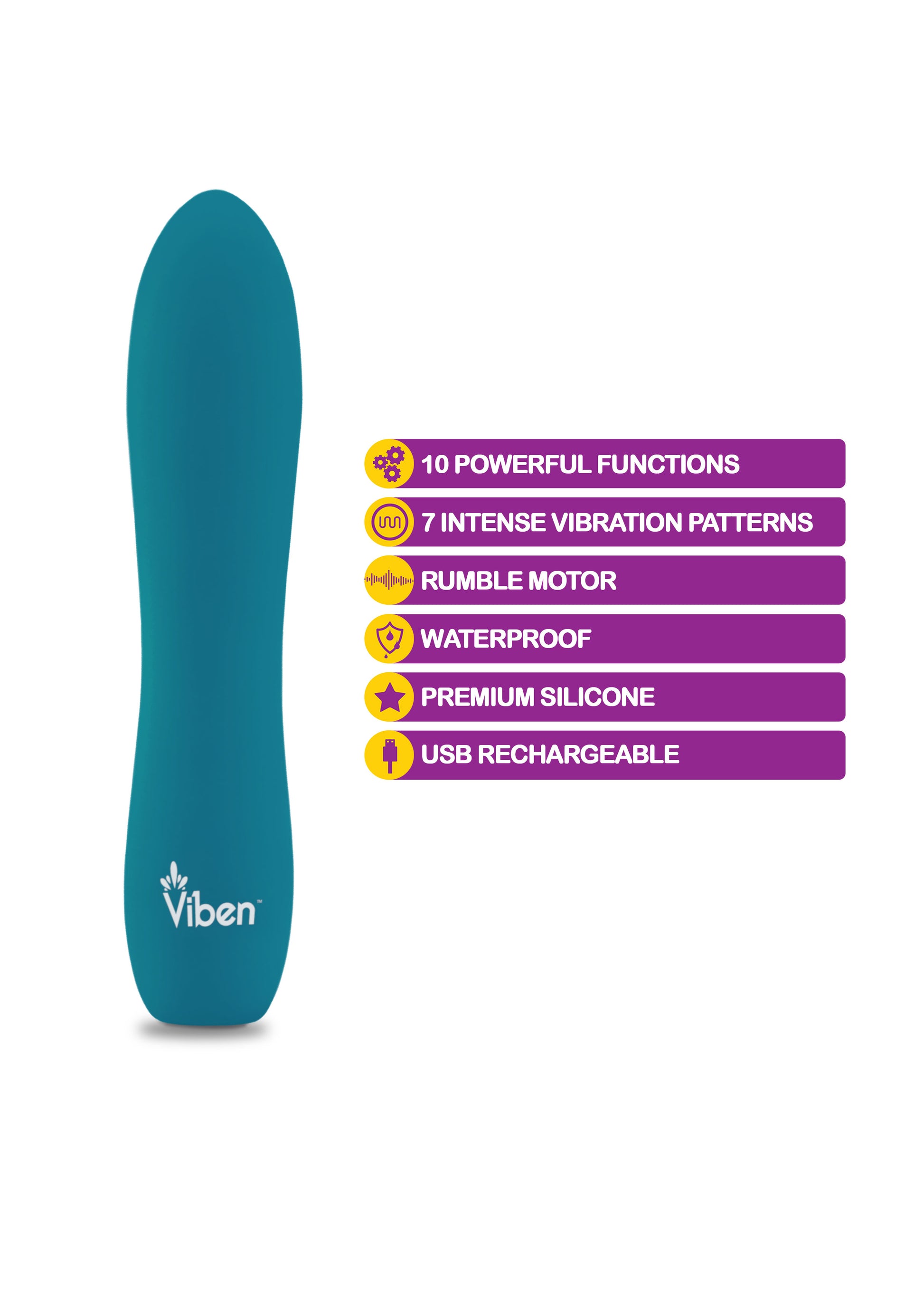 Vivacious - Ocean - Intense 10-Function Bullet VB-66111