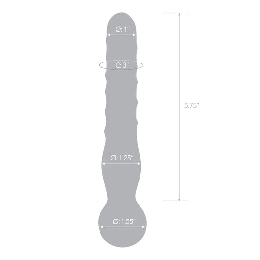 Joystick Clear Glass Dildo GLAS-82