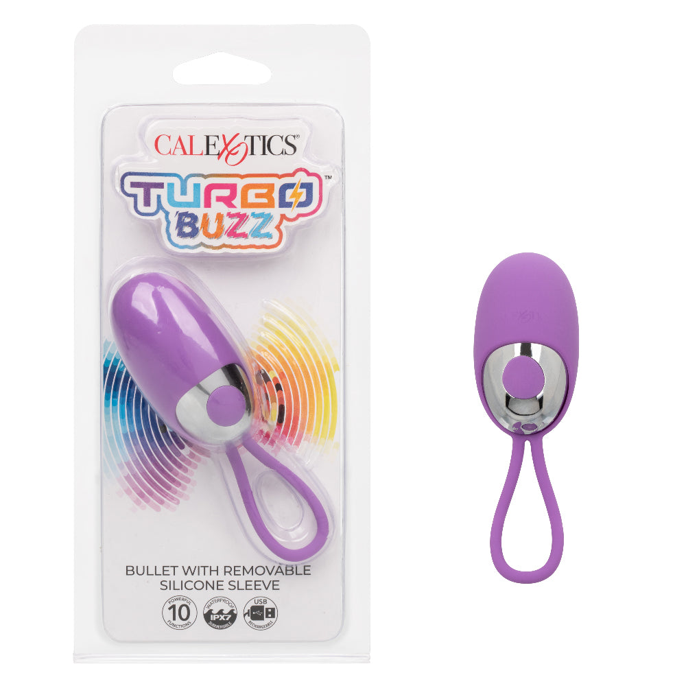 Turbo Buzz Bullet With Removable Silicone Sleeve - Purple SE0043072