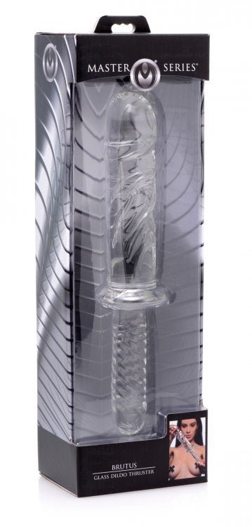 Brutus Glass Dildo Thruster - Clear MS-AF178