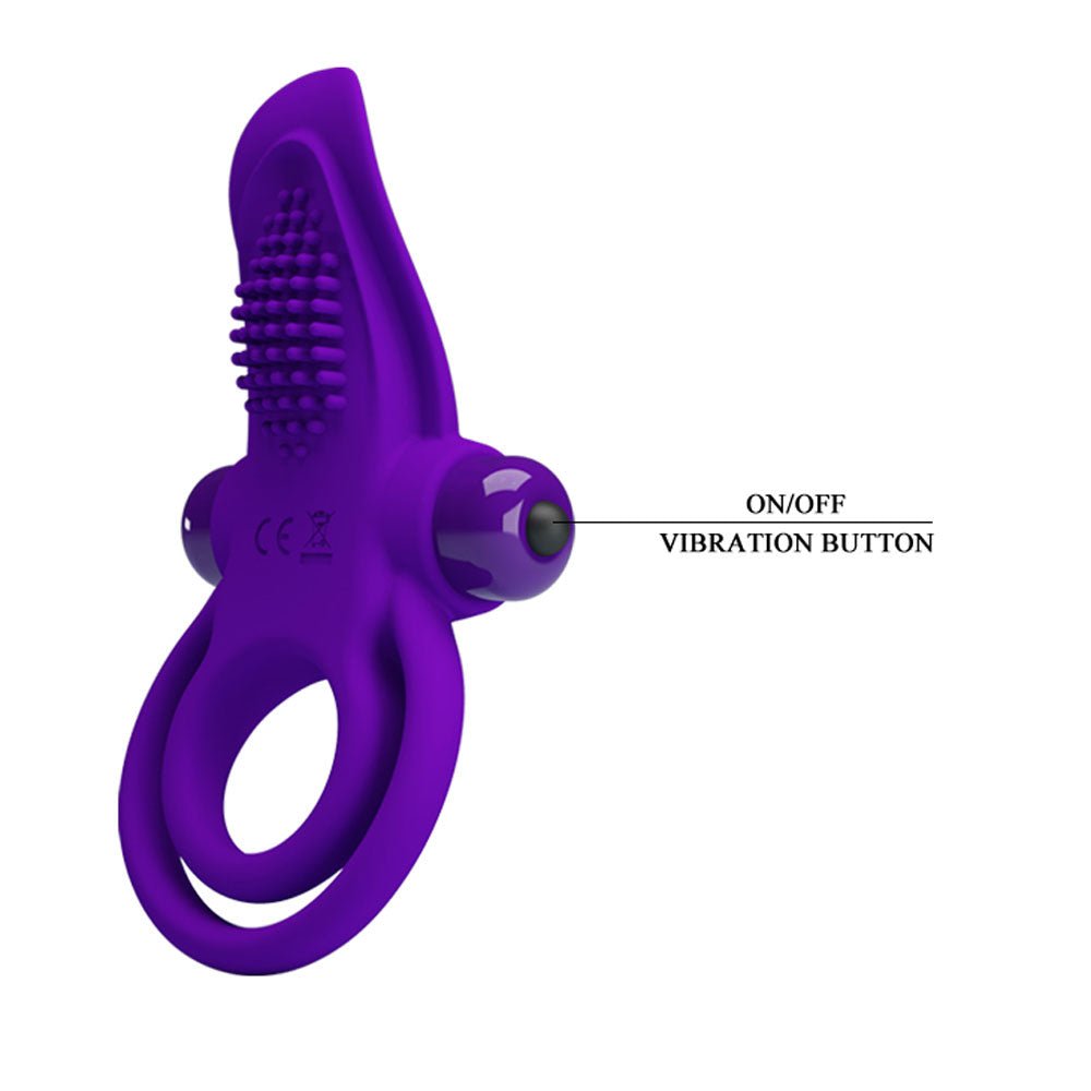 Pretty Love Vibrant Penis Ring - Purple BI-210203-1