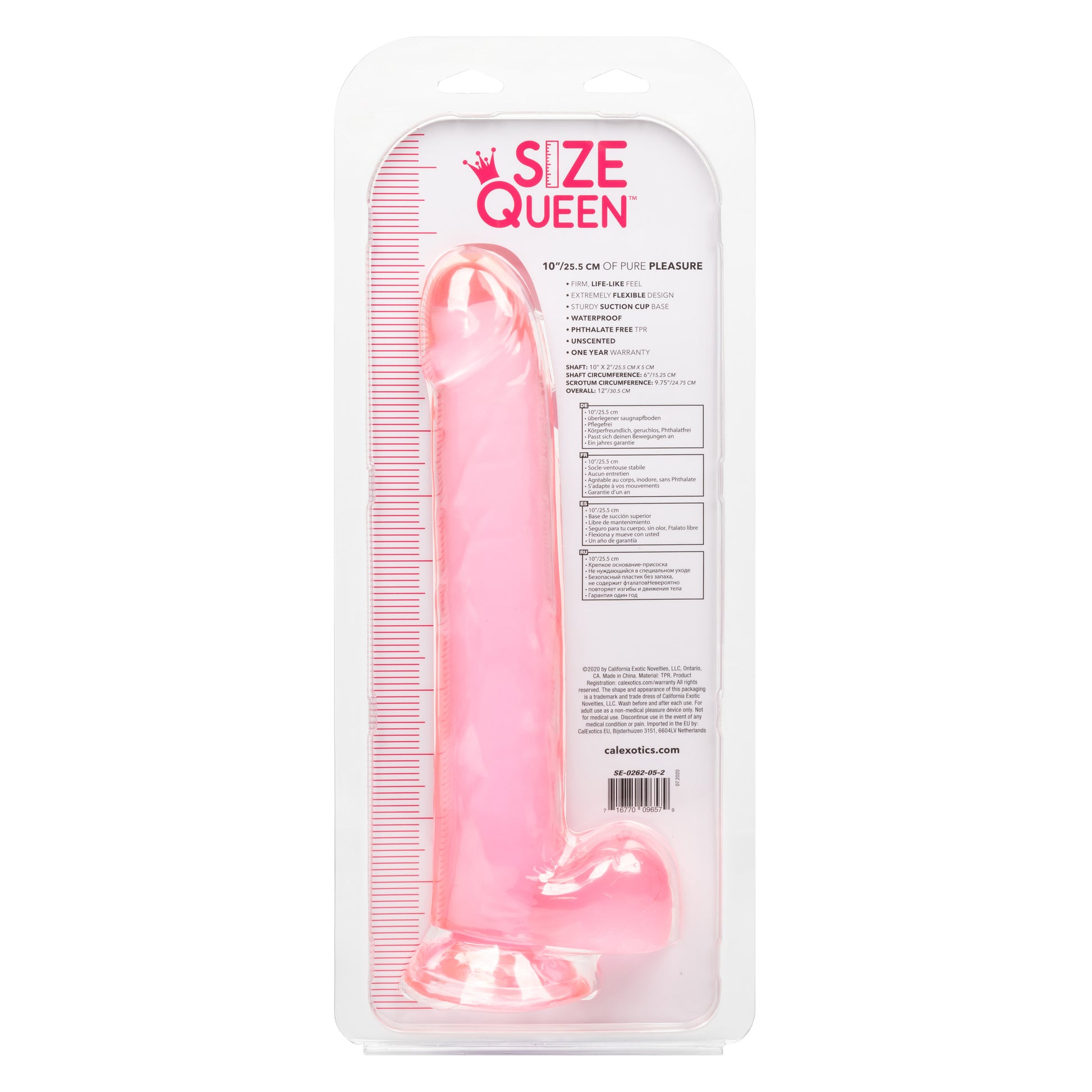 Size Queen 10 inch/25.5 Cm - Pink SE0262052