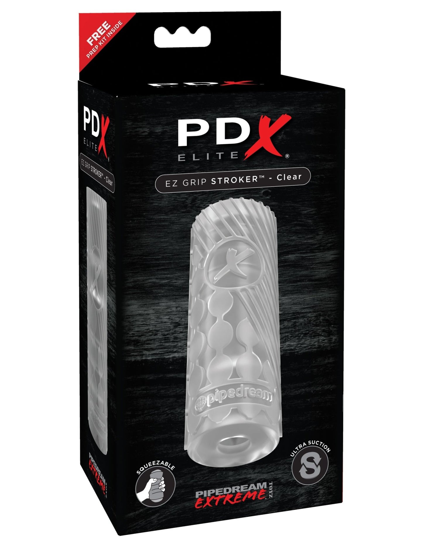 Pdx Elite Ez Grip Stroker Clear PDRD514