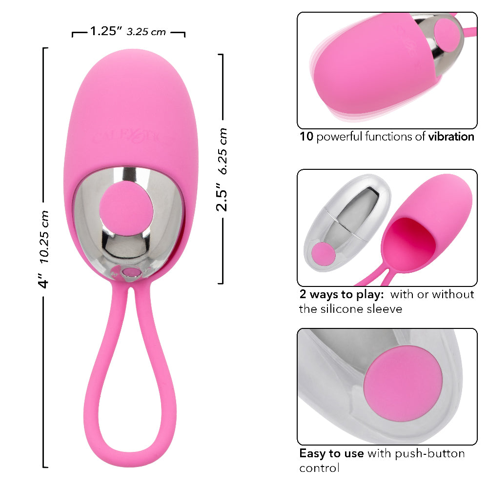 Turbo Buzz Bullet With Removable Silicone Sleeve - Pink SE0043052