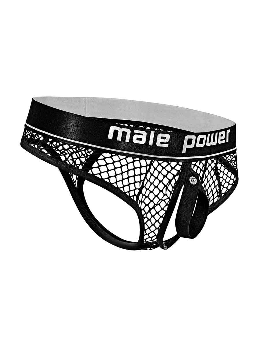 Cock Pit Net Cock Ring Thong - S/ M - Black MP-410260BKSM