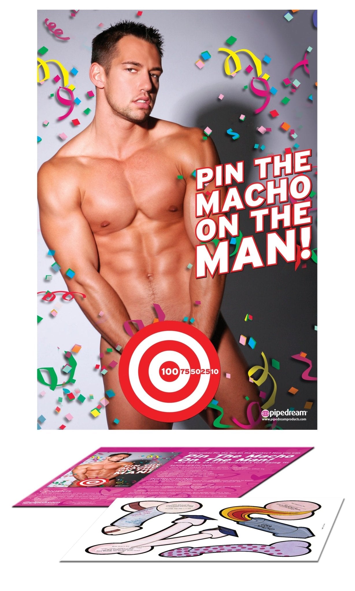 Bachelorette Party Favors - Pin the Macho on the Man PD8204-00