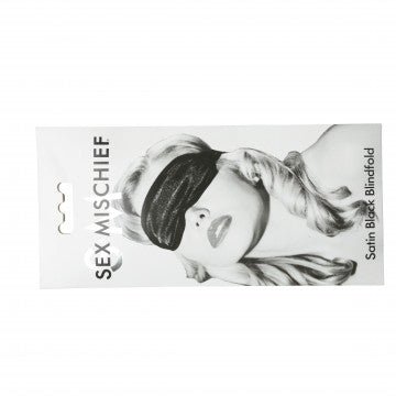 Sex and Mischief Satin Blindfold - Black