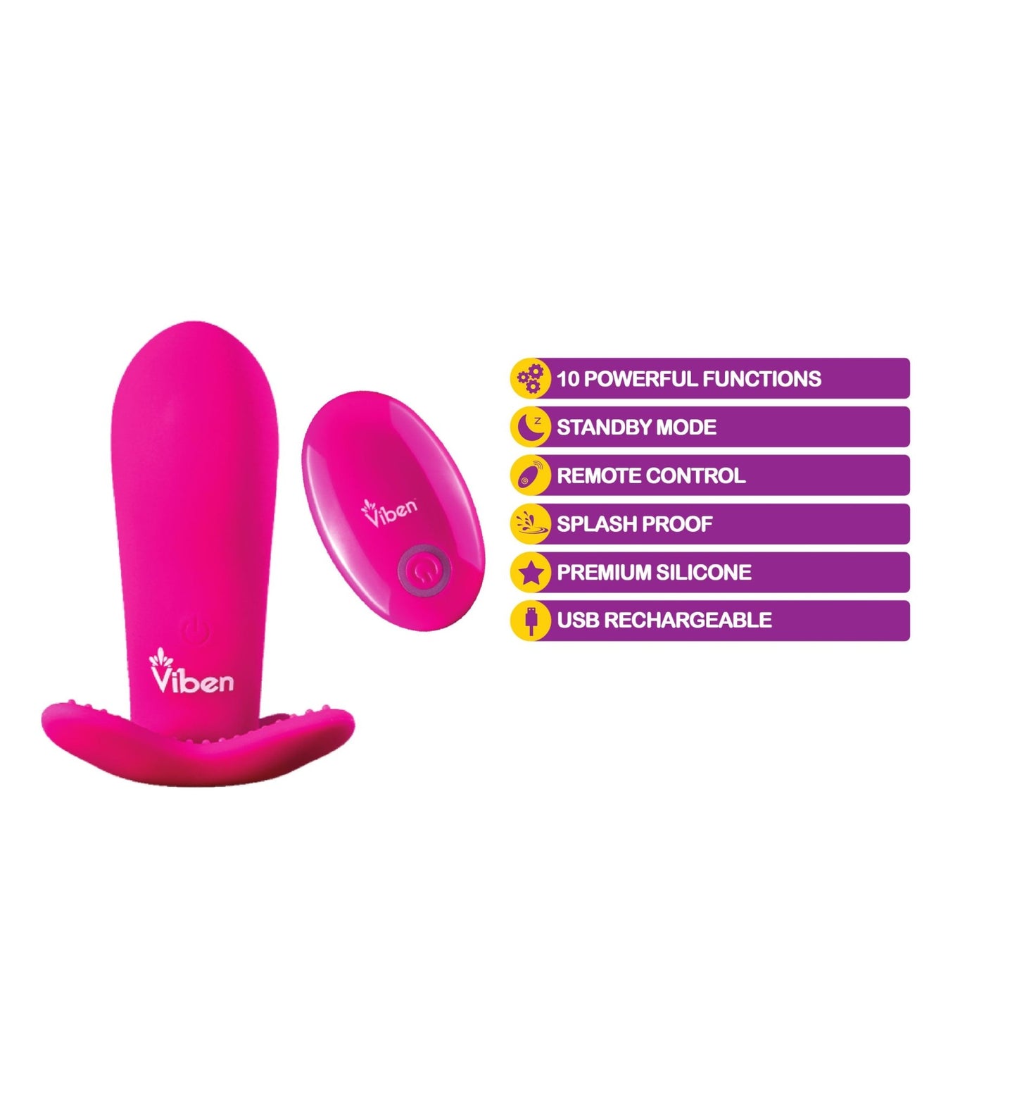 Intrigue - Hot Pink - Remote Control 10-Function Panty Vibe VB-66112