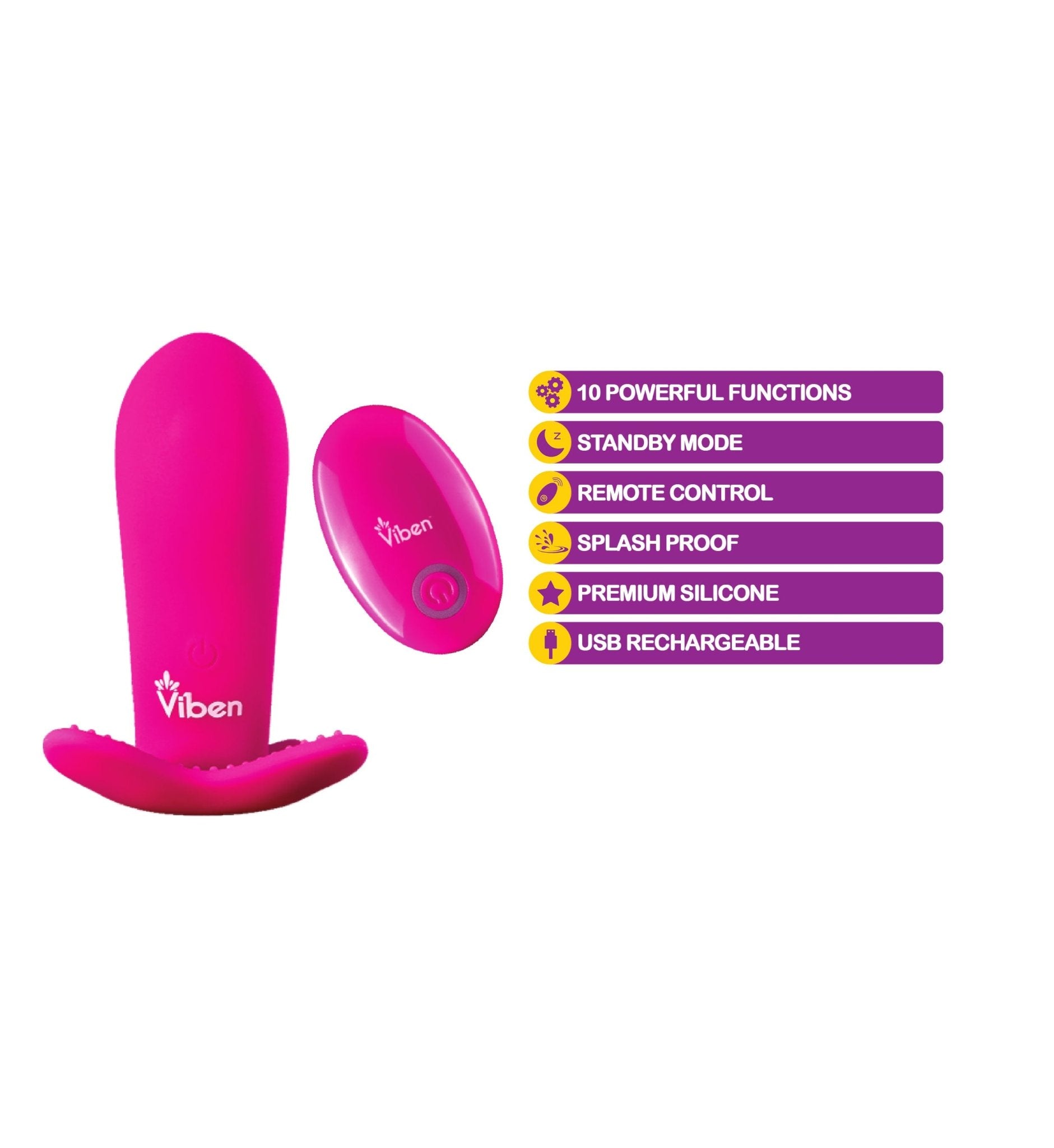 Intrigue - Hot Pink - Remote Control 10-Function Panty Vibe VB-66112