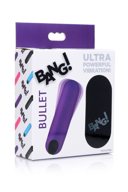 Bang Vibrating Bullet With Remote Control - Purple BNG-AG366-PUR