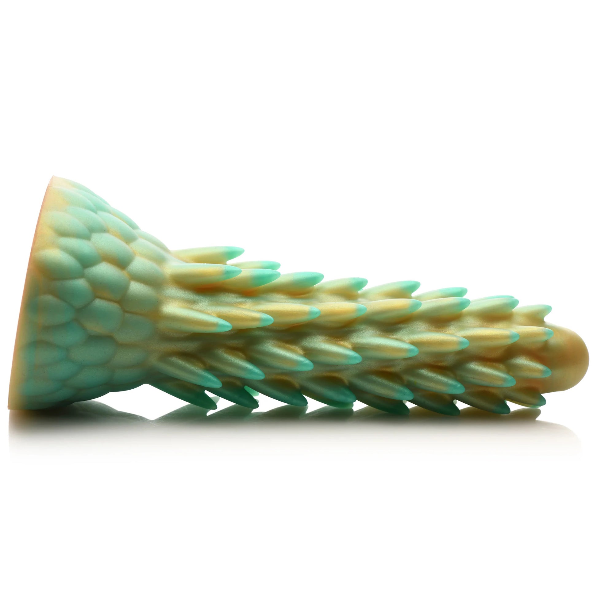 Stegosaurus Spiky Reptile Silicone Dildo - Green CC-AH294-GRN