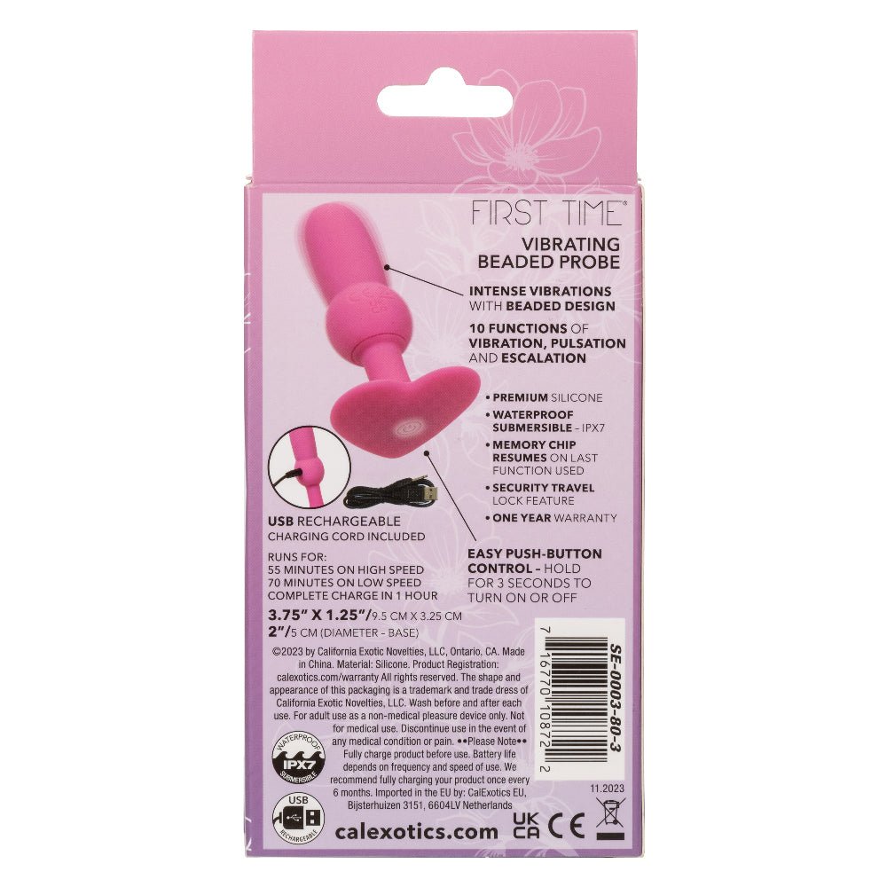 First Time Vibrating Beaded Probe - Pink SE0003803