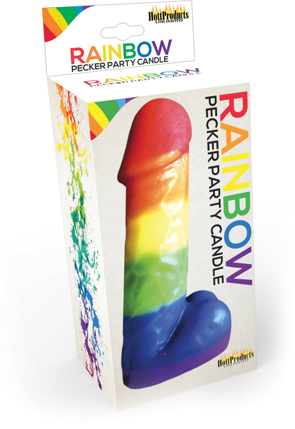 Rainbow Pecker Party Candle 7 Inches HTP3144