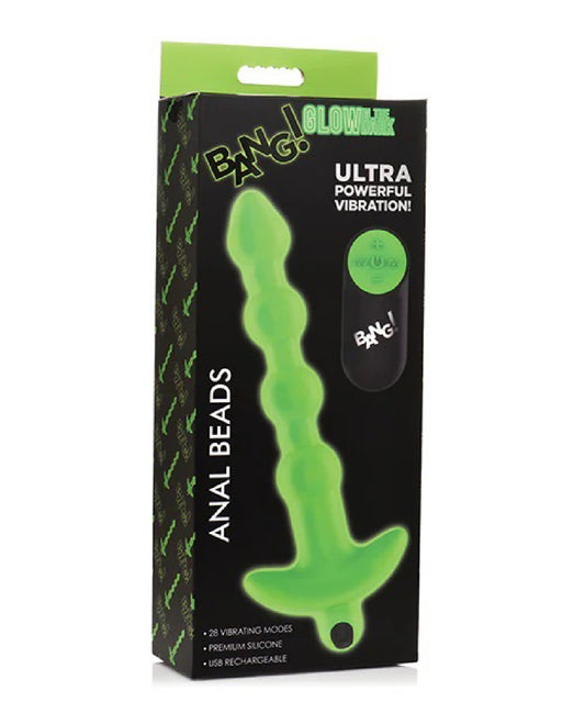 Glow in the Dark Anal Beads - Green BNG-AH461