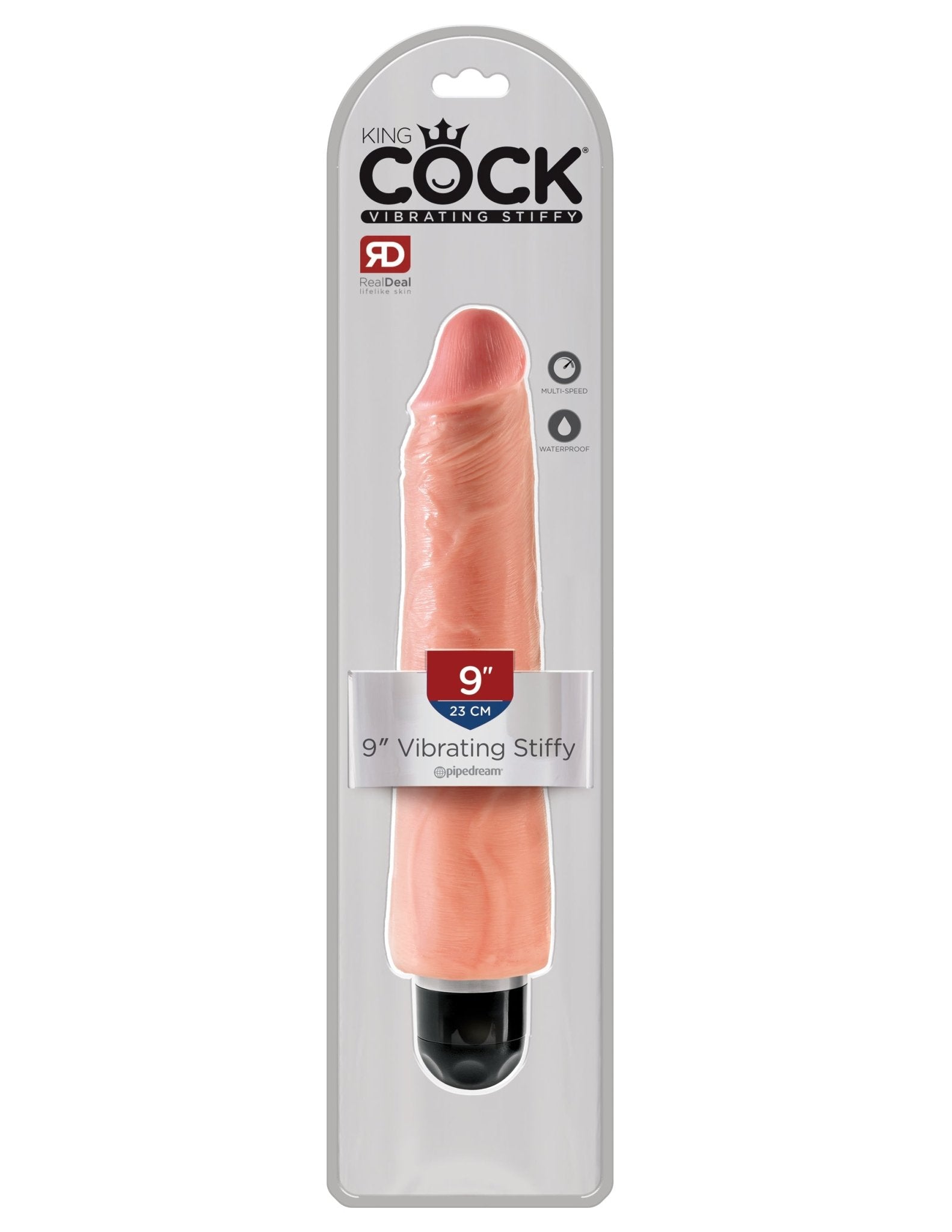 King Cock 9 Inch Vibrating Stiffy Flesh PD5524-21