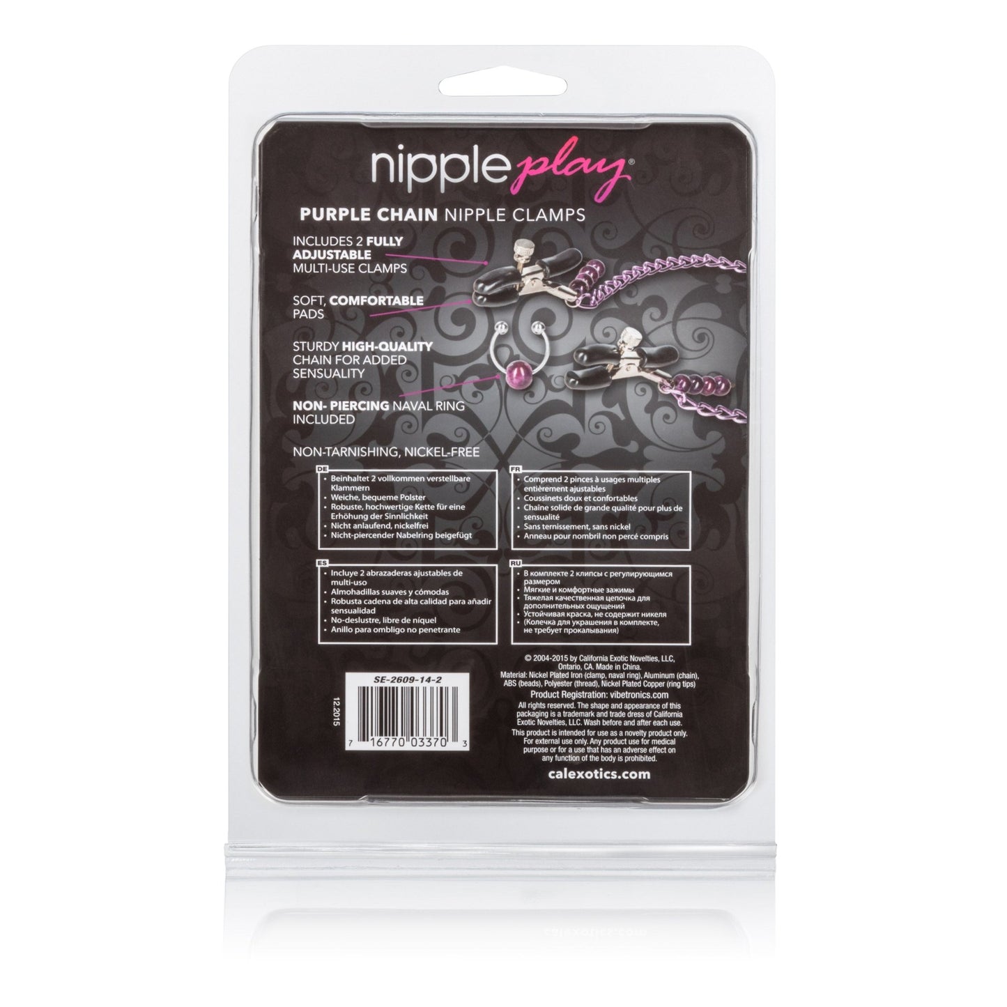 Purple Chain Nipple Clamps SE2609142