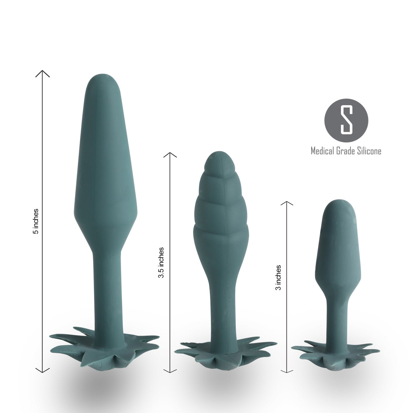 Doobies Pot Leaf Anal Trainer Silicone Set - Green MTMA2004-LF