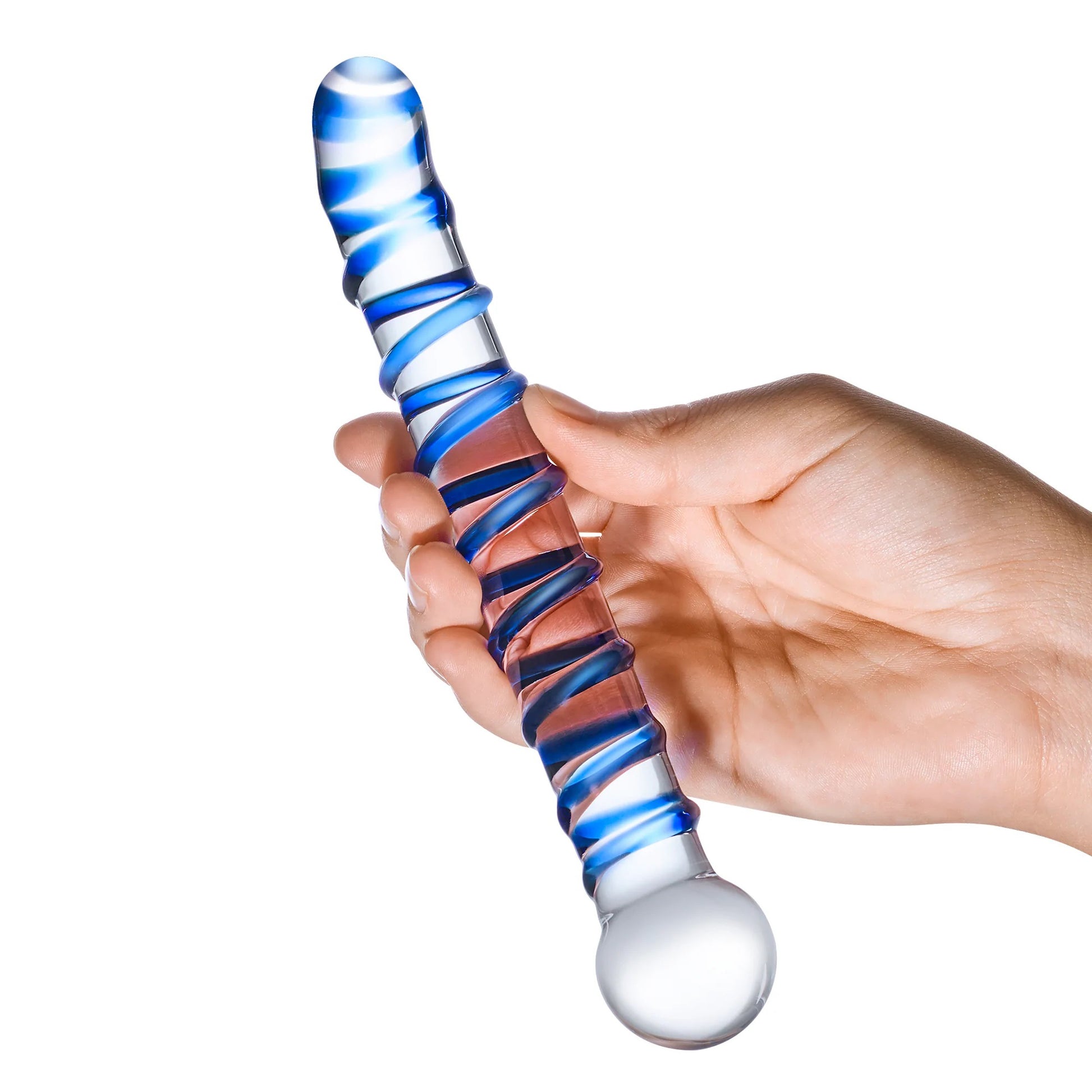 Mr. Swirly 6.5 Inch G-Spot Glass Dildo GLAS-144