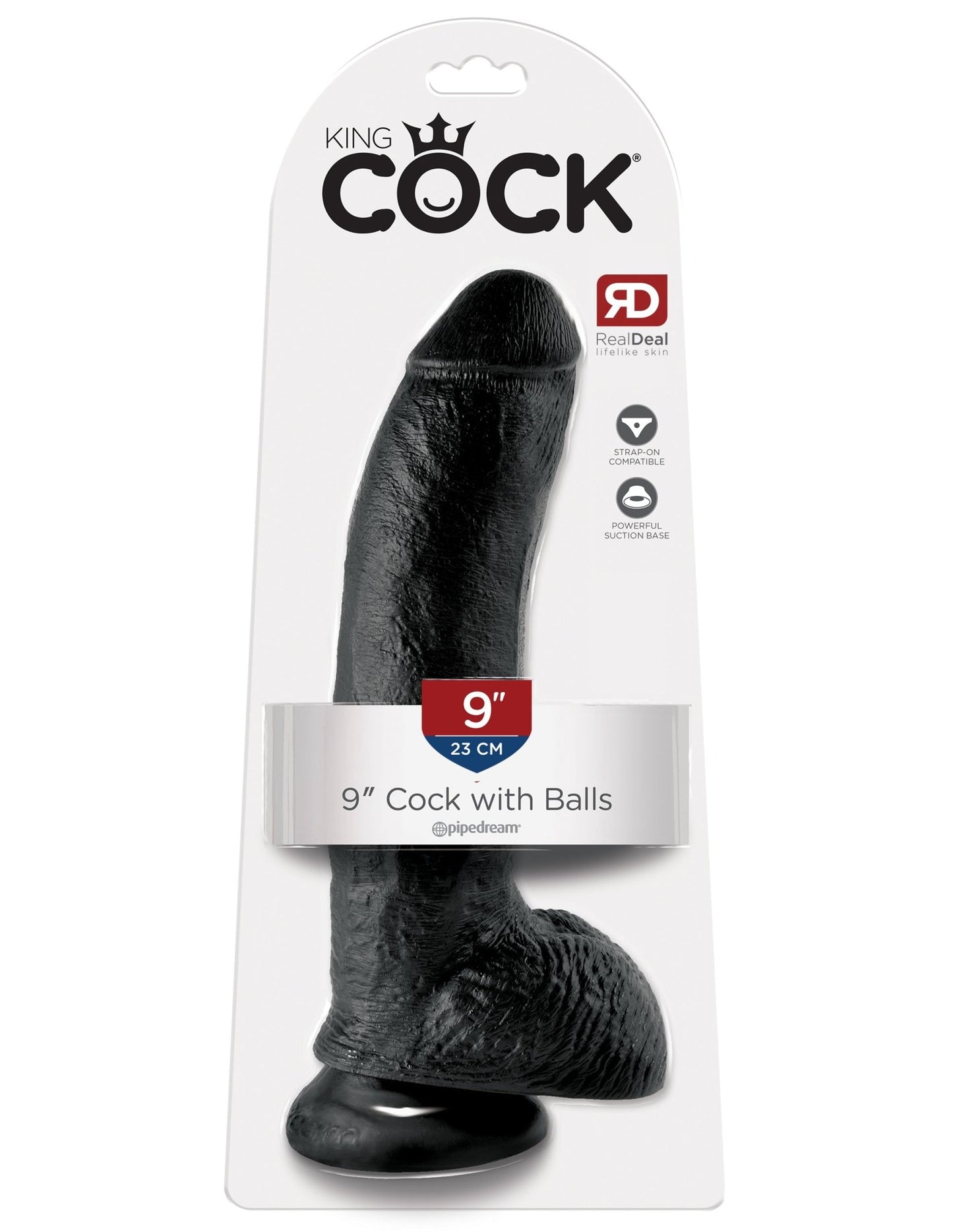 King Cock 9-Inch Cock With Balls - Black PD5508-23