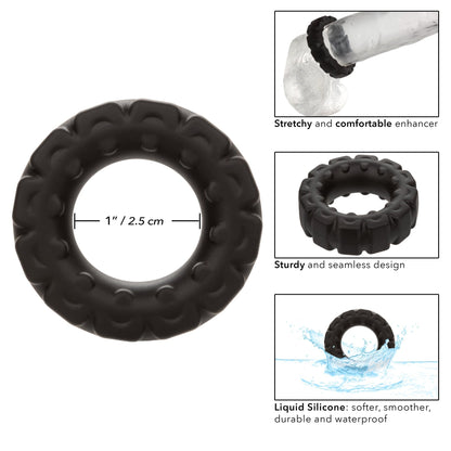 Alpha Liquid Silicone Prolong Tread Ring - Black SE1491652