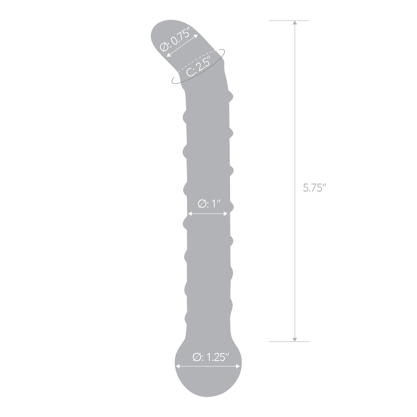 Mr. Swirly 6.5 Inch G-Spot Glass Dildo GLAS-144