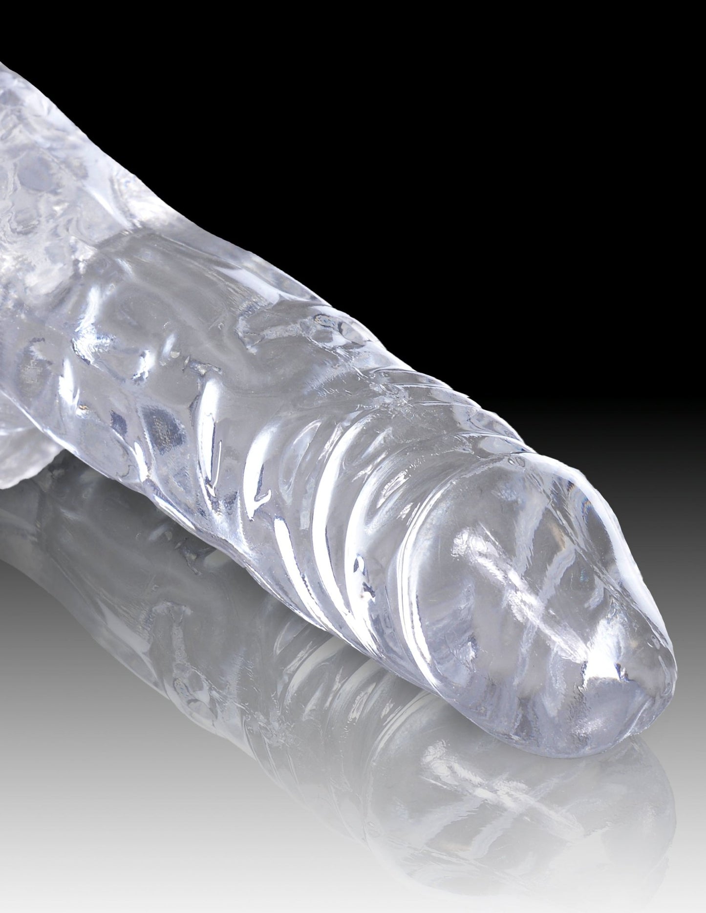 King Cock Clear 4 Inch Cock With Balls PD5750-20