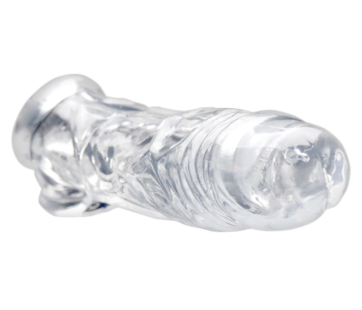 Realistic Clear Penis Enhancer and Ball Stretcher SM-AF697