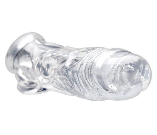 Realistic Clear Penis Enhancer and Ball Stretcher SM-AF697